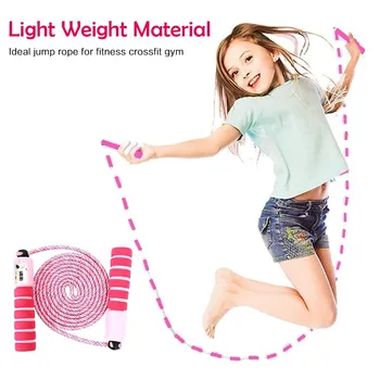 

profession Fitness jump rope adjustable speed weighted skip rope non-slip handle counting skip rope training exercise equipment