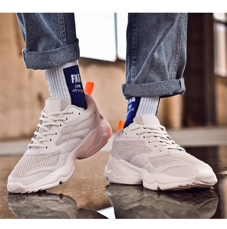 Популярные Брендовые мужские кроссовки воздухопроницаемые сетчаты для мужчин кроссовки легкие спортивные мужские кроссовки для прогулок на открытом воздухе спортивные кроссовки 39-46