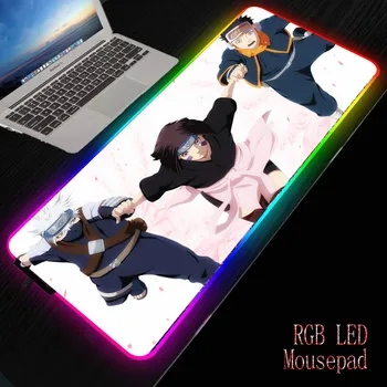 

mairuige Japan Anime Naruto Mouse RGB LED Light Mouse Pad Gamer Notebook Computer Mousepad Mats Office Desk Resting Mat Game XXL
