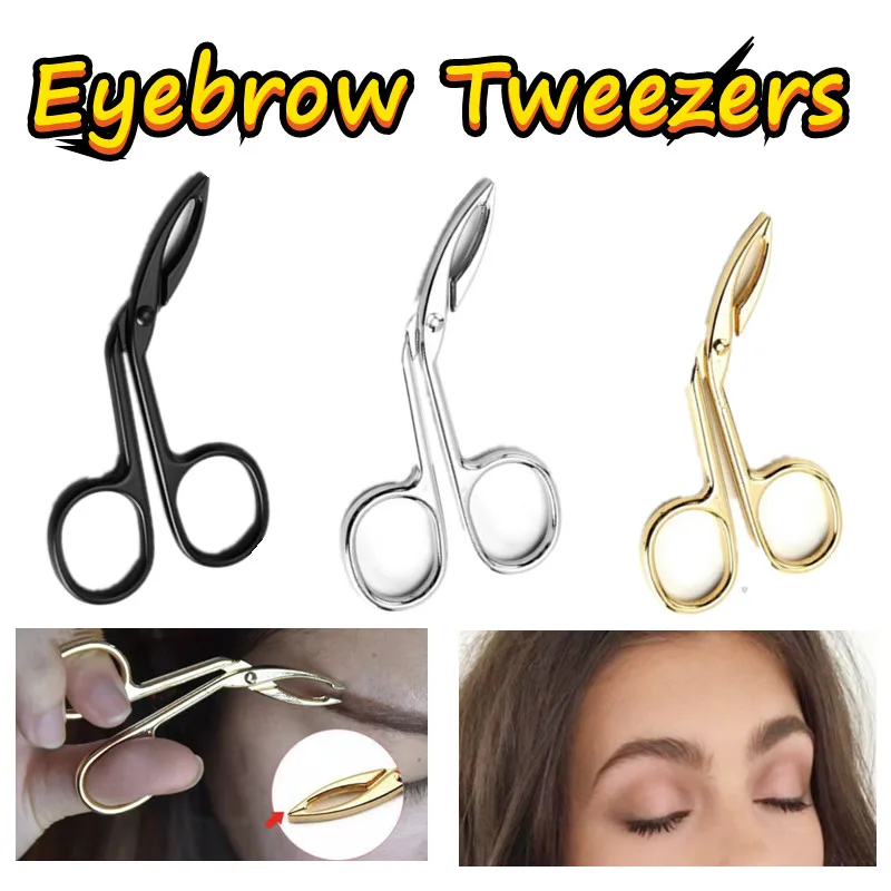 

Practical Simple Unisex Beauty Tools Eyebrows Surface Polishing Antiskid Make Up Eyebrow Clip Tweezer