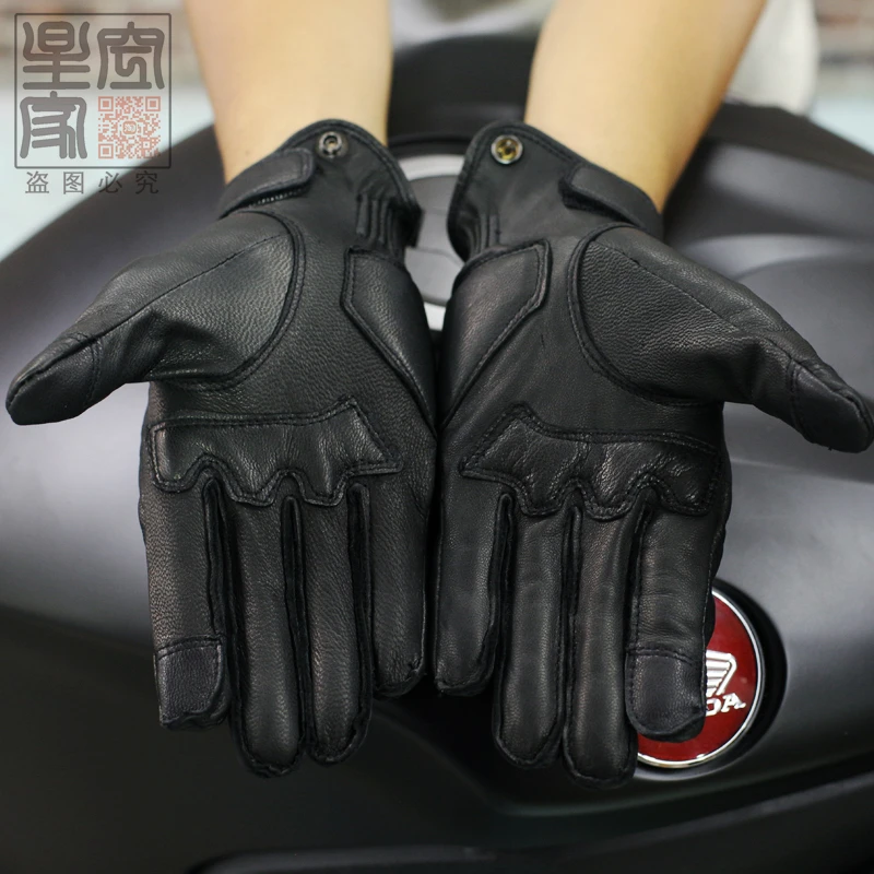 Новая посылка, ретро перчатки из воловьей кожи для мотоцикла harley, перчатки SK