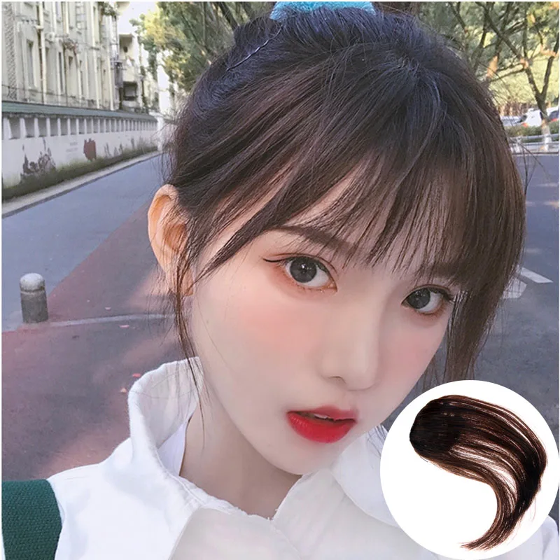 

Straight Clip in Hair Extensions Air Bangs Clip In Bangs Fringe Hair extension Front neat air bangs Fringe bangs