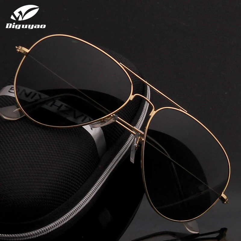 

DIGUYAO Pilot Classic glass lenses Sunglasses Men Women Sun Glasses for Male Oculos De Sol oculo de sol masculino gafas de sol
