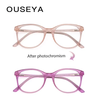 

Round Glasses Women's Spectacle Frame Transparent Computer Anti Blue Light Eyeglasses Optical Myopia Fashion #5808