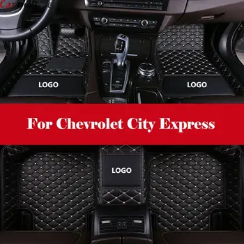

Car Floor Mats Waterproof Leather Floor Mat +LOGO Car-styling Interior Car Carpet Floor Mat For Chevrolet City Express