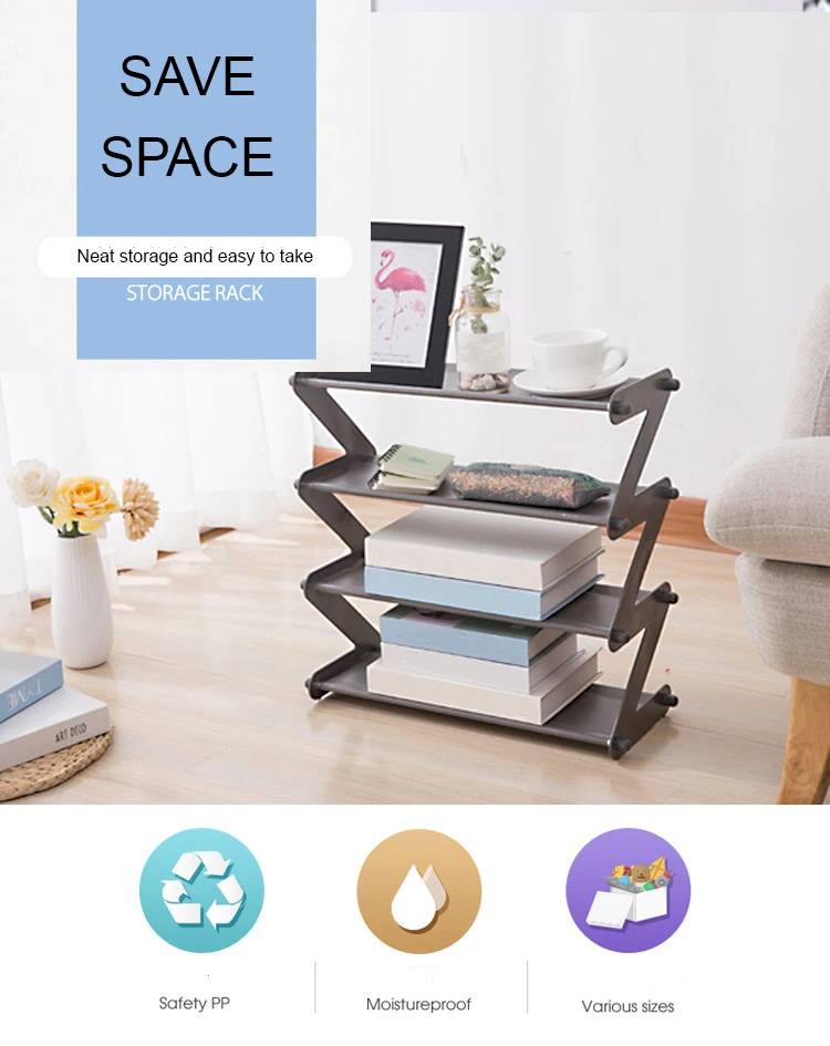 shoe rack Shelf shoe organizer shoe stand Simple stainless steel assembled Z-type non-woven fabric entrance multi-layer