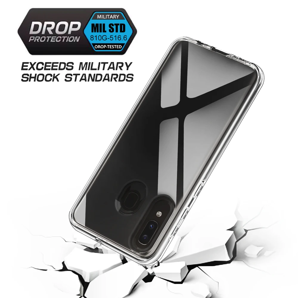 Transparent For Samsung Galaxy A10 A20 A30 A10e A20e Case Soft TPU Hard PC Funda For 5