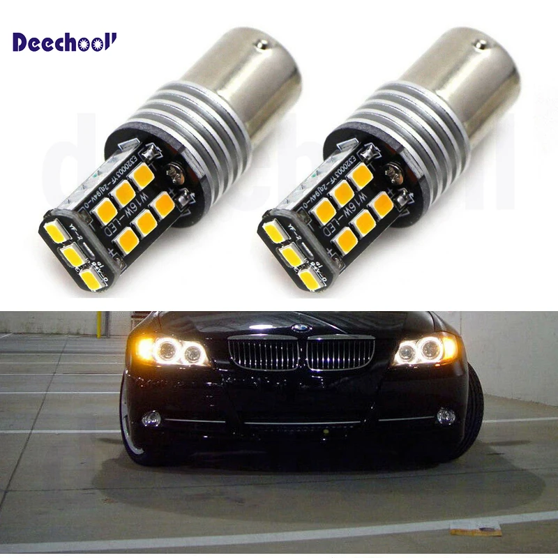 Поворотники deechooll 2 x PY21W без ошибок янтарные светодиодсветодиодный лампы 7507 для BMW