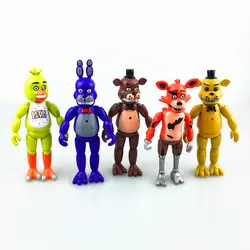 9 см пять ночей у Фредди фигурки Набор Аниме Fnaf светодиодный свет ПВХ игрушки коллекция куколки произвольная отправка Детский подарок 5