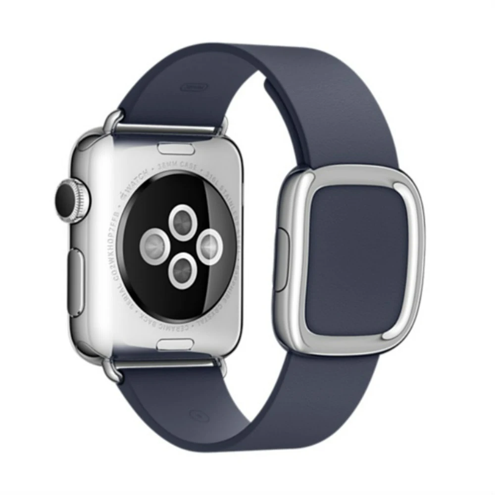 Ремешок из натуральной кожи для Apple Watch band 4 5 44 мм 40 мм современные ремешки с пряжками для iwatch series 3 2 1 ремешок 42 мм 38 мм