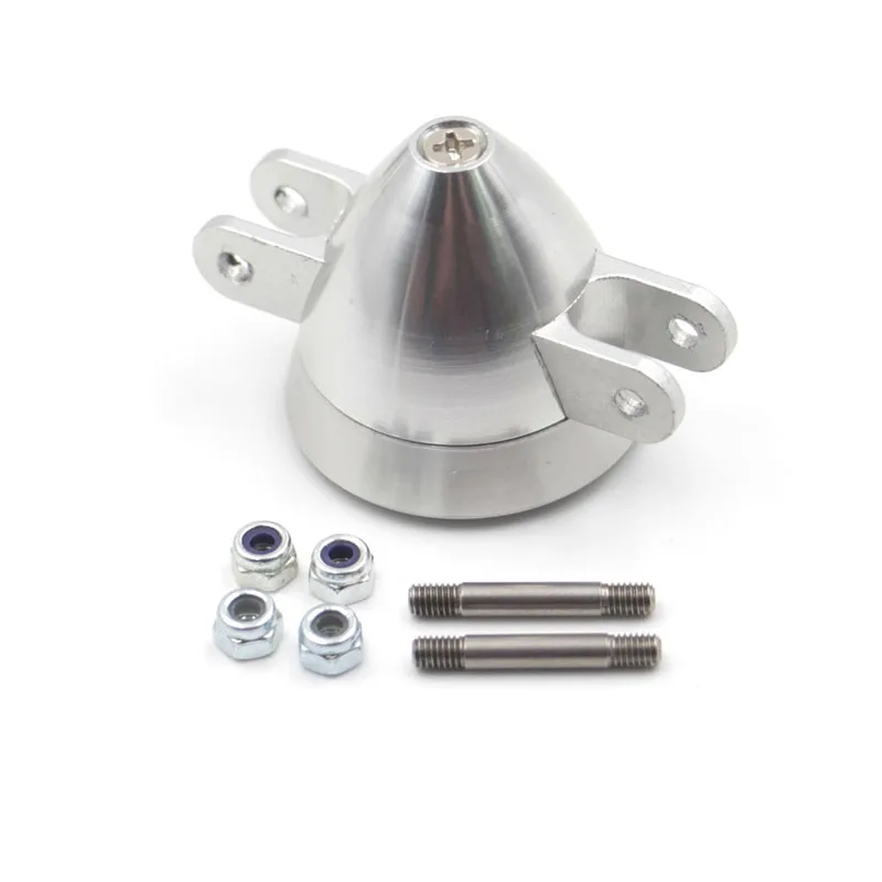 Silver Aluminum Alloy Folding Propeller Spinner Cover D28 D33 D38 D43 D48mm Shaft Diameter 3.0/3.17/4.0/5.0mm for RC Glider DIY 5