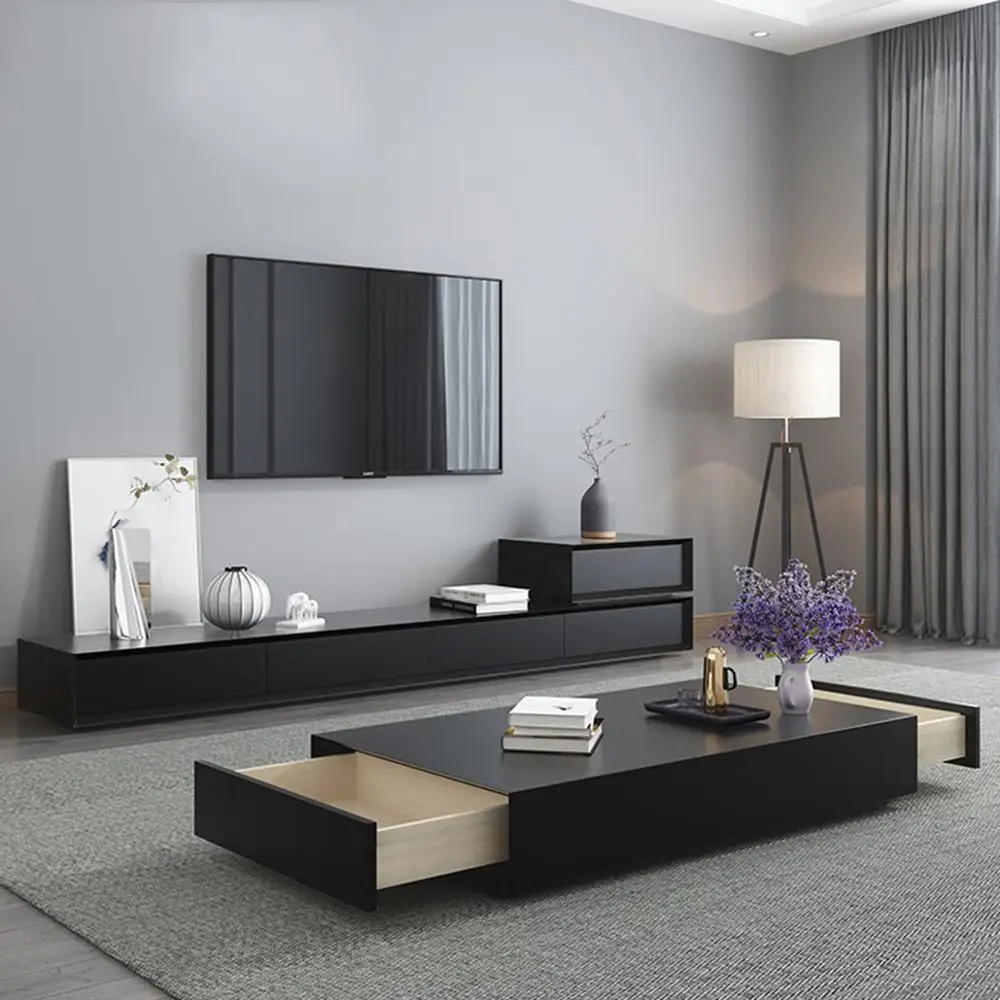 tea table wooden design Living Room TV monitor stand mueble marble leather oval edge cabinet +tv stand table+Coffee centro Table