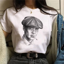 Peaky Blinder футболка Женская Harajuku Ullzang графическая футболка Забавный мультфильм 90s футболка эстетический корейский стиль футболки женские