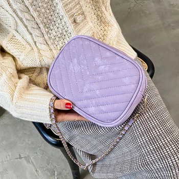

Velvet Leather Crossbody Bags for Women 2021 Winter Fashion Women's Handbag Chain Shoulder Bag Solid Color Travel Hand Bag Purse