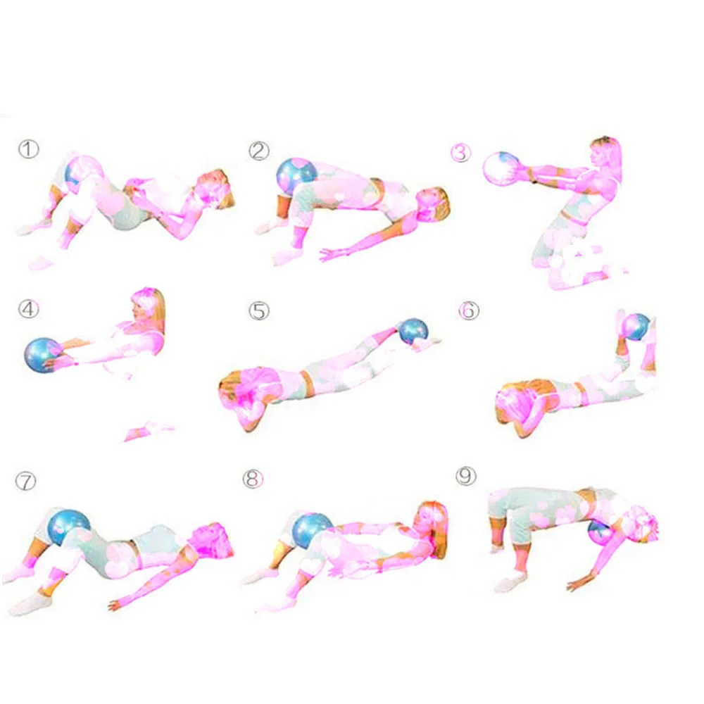 PVC Mini Fitness Ball 22/25CM Yoga Ball Wheat Tube Explosion-proof Scrub Ball Home Exercise Fitness Pilates Balance Ball