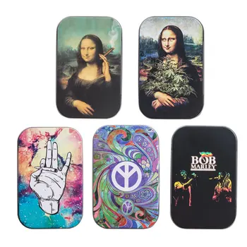 

Fashion Personality Tin Tobacco Storage Box humidor rolling Cigarette Tray Smoking Set Portable Moisturizing Seal