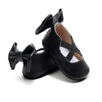 

Fashion Bow Shoes for Girlsl Bow Leather Shoes Cross Elastic Band Princess Shoes Infant Toddler Shoes First Walker Hotting