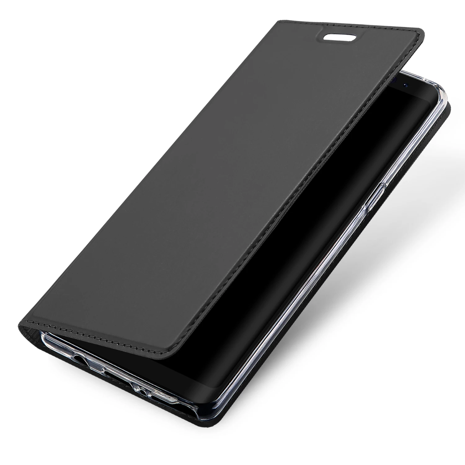 Для samsung S10 Plus Note 8 9 10 чехол DUX DUCIS Роскошный кожаный флип чехол для Galaxy S8 S9 S10 Plus S10 E задняя крышка-чехол для телефона - Цвет: Серый