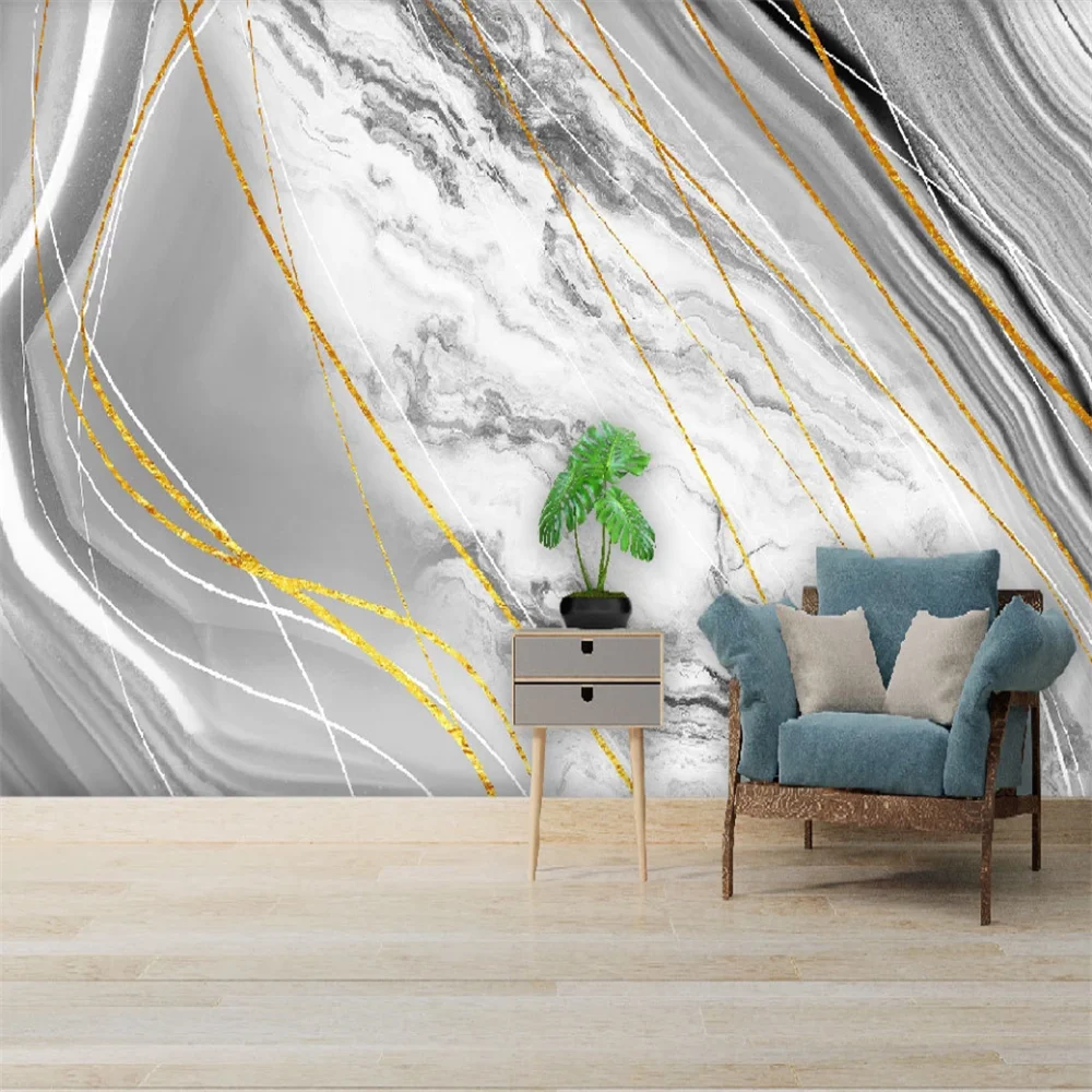 

Custom 3D wallpaper mural modern light luxury abstract crystal marble pattern agate microcrystalline stone background wall