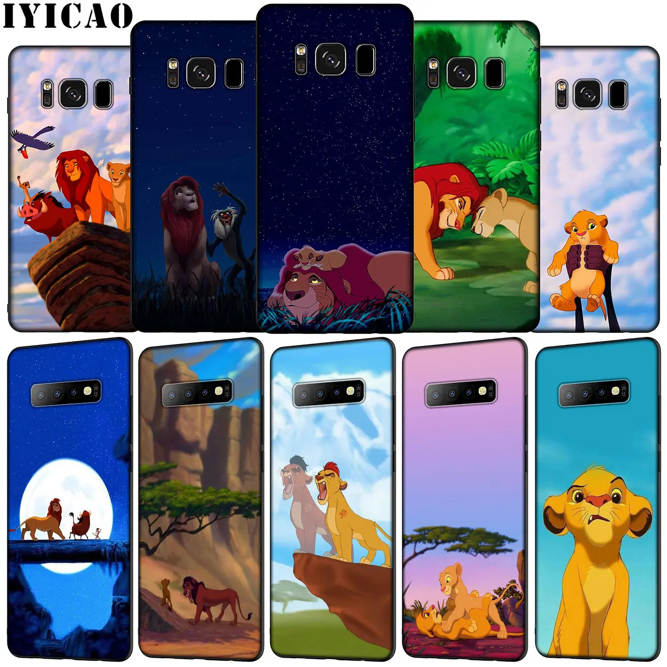 

IYICAO The Lion King Best Soft Silicone Phone Case for Samsung Galaxy S10 E S9 S8 Plus S6 S7 Edge S10e TPU Black Cover
