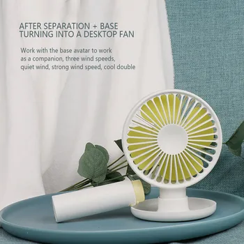 

Rechargeable Handheld Mini Fan Cooler Portable and Rack Base 4-in-1 Multifunctio Fan Mini for Office Household Traveling #YL10