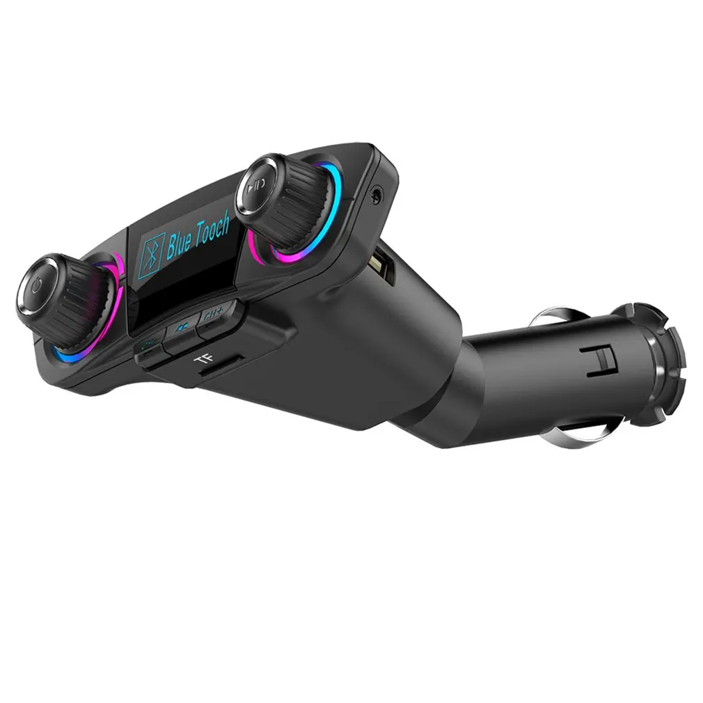 Автомобильный Bluetooth Mp3 с двойной головкой, крутой светильник с двойной ручкой, большой экран, дисплей напряжения, знак вызова, умный автомобиль, Bluetooth, Mp3