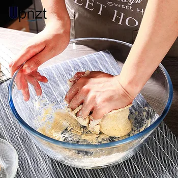 

Large Capacity Borosilicate Glass Bowl Mixing Bowls Egg Whisk Container Kitchen Salad bowl Kneading Soup Bowl