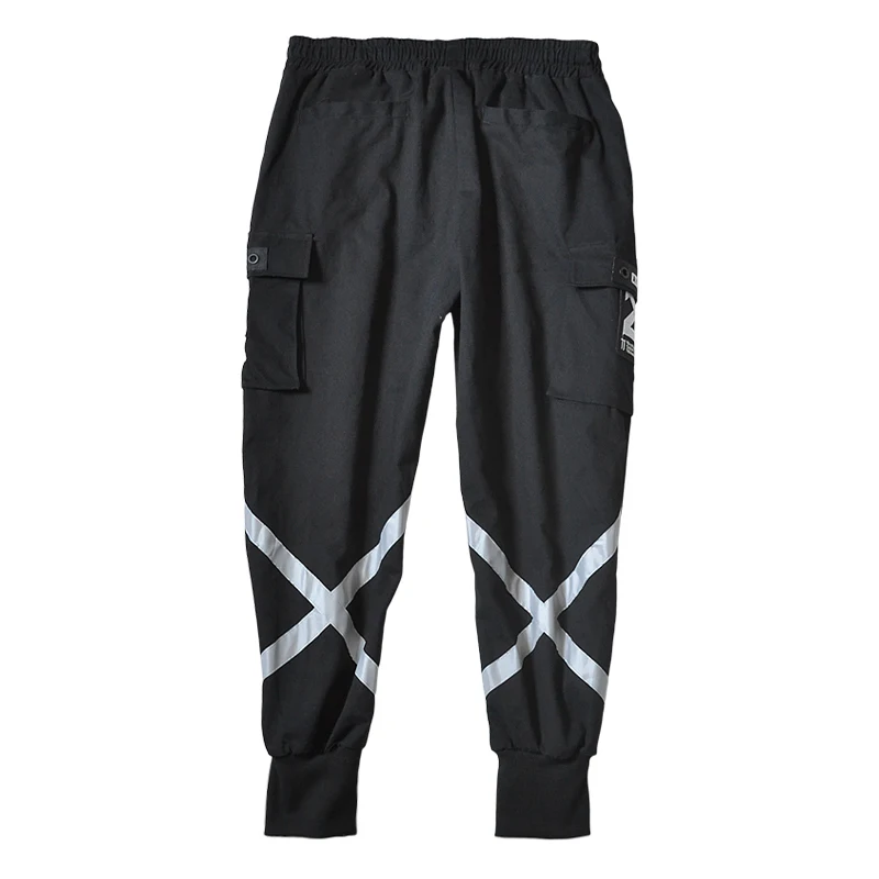 Новинка, мужские рваные спортивные штаны в стиле хип-хоп с боковыми карманами, модные длинные брюки-карандаш