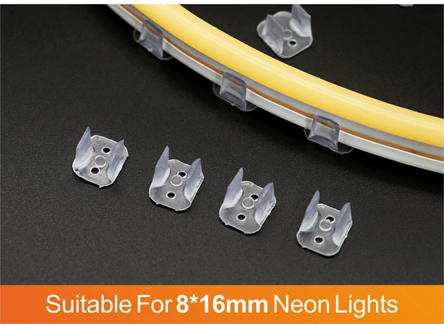 10/50/100PCS LED Streifen Clips Stecker für Befestigung 2835 Neon Licht  6*12mm 8*16mm Kunststoff Schnalle Flexible Band Band Zubehör - AliExpress