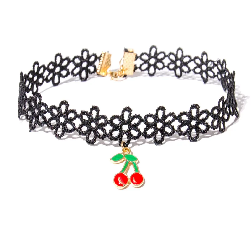 

23 Styles 2019 New Fashion Clavicle Chain Necklace Heart Lips Star Geometric Pendant Black Short Choker Necklace for Women