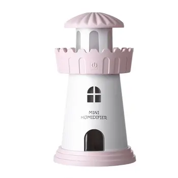 

2020 1Pcs Creative Lighthouse Humidifier Mini Ambient Night Light USB Humidifier Home Office Air Purifier