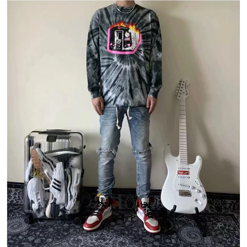 Мужские и женские футболки Astroworld t-shirt новая футболка с изображением Трэвиса Скотта, футболка с принтом граффити, галстук-краситель, астромир, топы