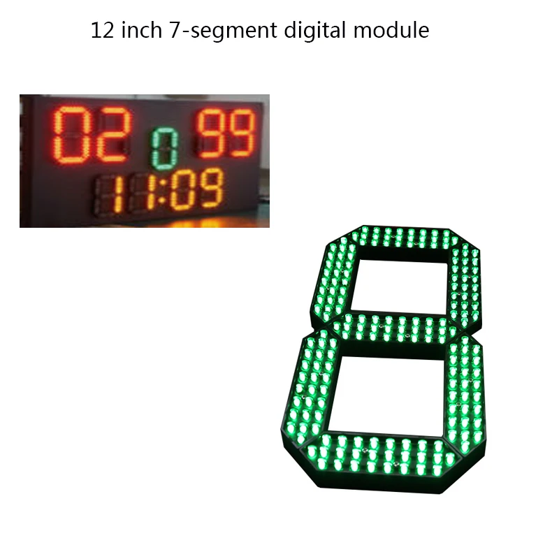 12 Inch 7-Segments LED Display Number Module,LED Price/Time/Temperature/Score,Outdoor Highlight Waterproof Digital Module