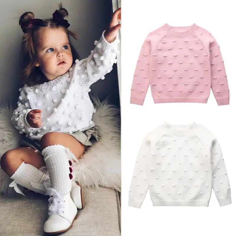 Свитера для маленьких девочек, осенне-зимняя одежда, пуловер с длинными рукавами, вязаные свитера, шерстяные пуловеры, топы