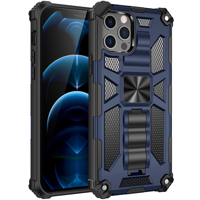 Case for iPhone 12 Pro Max 12 Mini 11 Pro Max XS Max XR 6S 7 8 Plus SE 2020 Armor Bracket Heavy Protection Phone Case Cover
