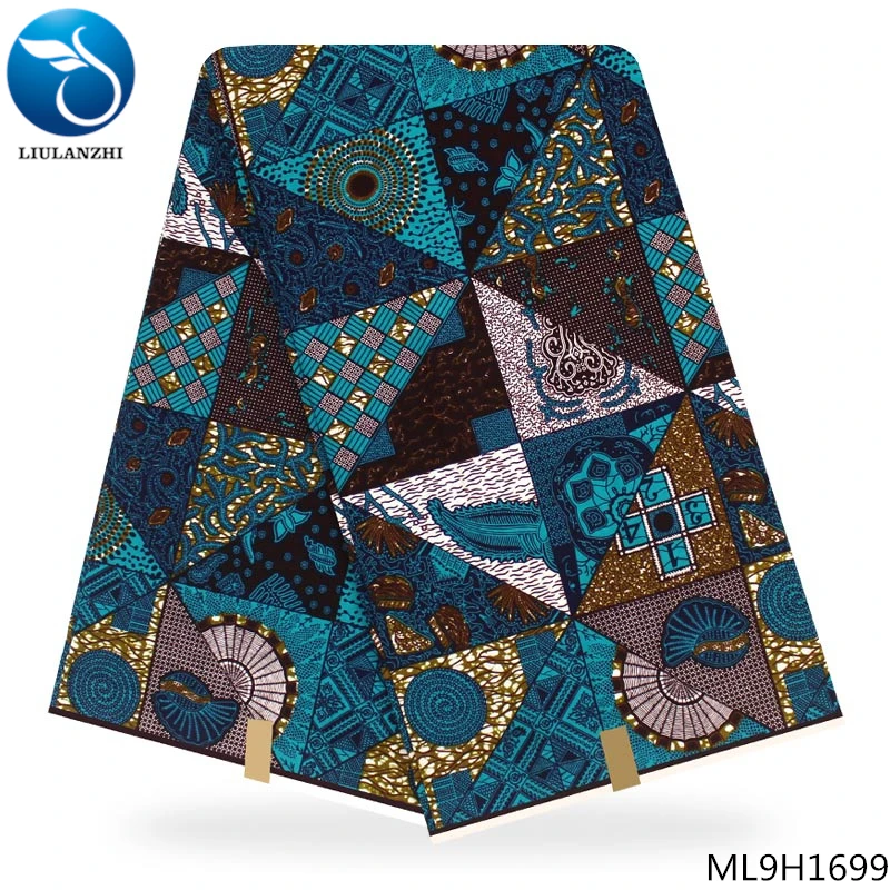 LIULANZHI торговля африканская вощеная ткань принтом блок восковая печать ткань настоящая восковая Ткань 6 ярдов ML9H1688-99