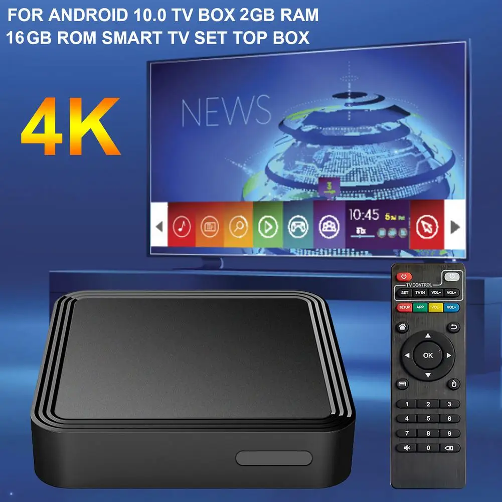 Global Version For Android 10 TV Box 4K Ultra HD Set Top Box HDR 2GB