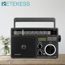Retekess TR618 AM FM SW Portable Analog Radio with Digital MP3 Player Loud Volume Big Speaker Ideal for Home and Elderly