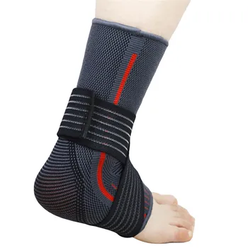 Enkel Ondersteuning 3D Pressuried Enkel Ondersteuning Basketbal Volleybal Sport Gym Badminton Enkel Brace Protector Met Riem