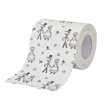

Novelty Tissue Sweet Roll Paper Wedding Printing Toilet Roll High Water Absorption Paper for Household Kitchen Supplies