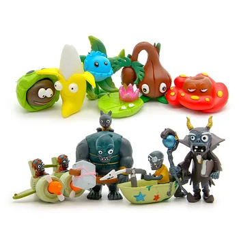 

[Funny] 10pcs/set Game Plants vs Zombies 2 : It's About Time PVC Toy Boat, sandy beach, plane Zombies Figure model kids gift toy