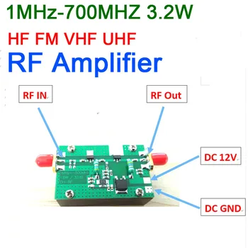 

DYKB 1MHZ-700MHZ 3.2W 30DB HF VHF UHF FM transmitter Broadband RF Power Amplifier For Ham Radio Walkie talkie Shortwave remote