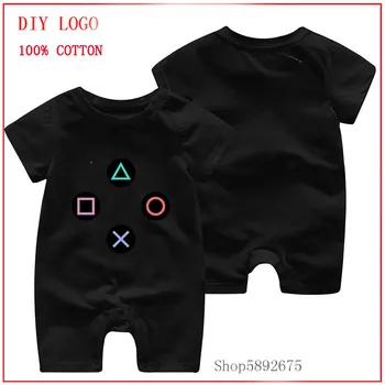 

Play with Playstation Controller Buttons printed romper Newborn Baby Rompers Clothes Infant Jumpsuits Outfits Kids summer 0-24M