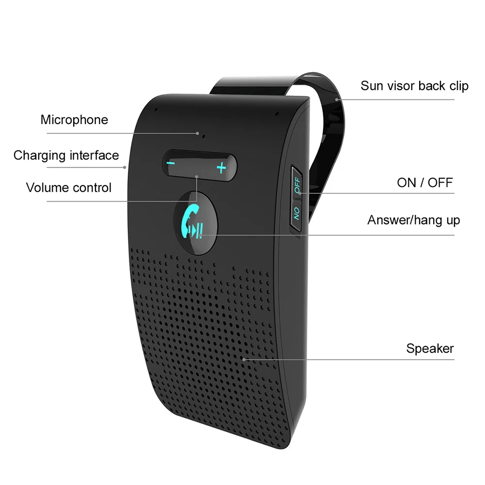 Солнцезащитный козырек Голосовая трансляция беспроводной Bluetooth Hands-free автомобильный приемник динамик Автомобильные аксессуары интерьер