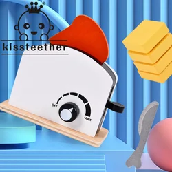 Kissteether – nouveaux ustensiles de cuisine en bois pour enfants, série de jouets en bois, outils de fabrication de pain noir et blanc 