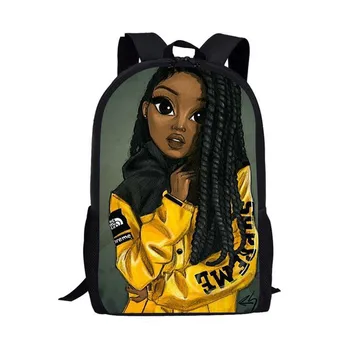 

Children School Bags For Kids Black Girl Magic Afro Lady Printing School Big Backpack Teenagers Student Light Book Bag Mochila