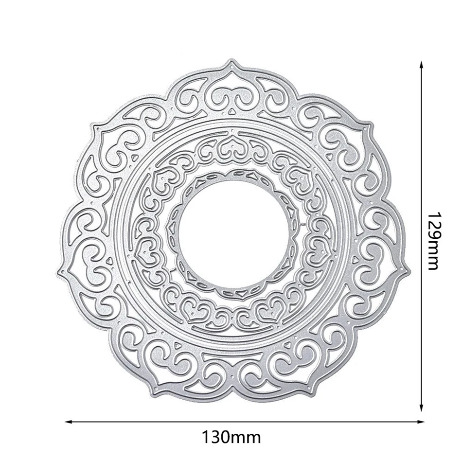 YaMinSanNiO, кружева, круглая рамка, металлические режущие штампы, сделай сам, выгравированные штампы, ремесла для изготовление бумажных карточек, скрапбукинг, тиснение, новые трафареты