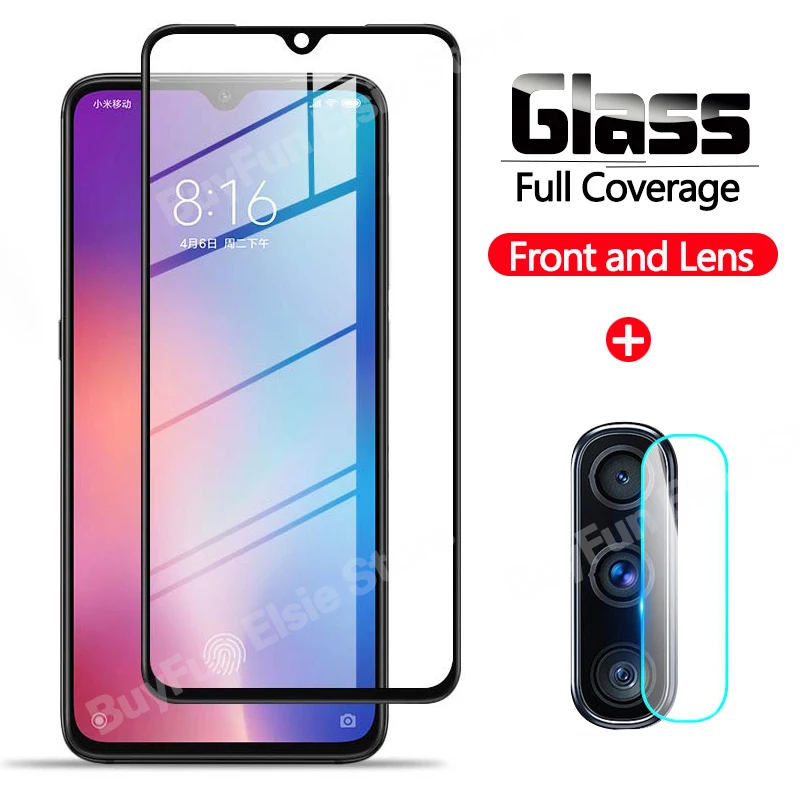 2-в-1 полное покрытие закаленное стекло для Xiaomi mi 9 Pro Защита экрана xiaomi se защитное