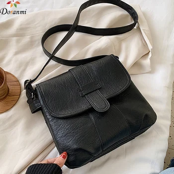 

DORANMI Solid Buckle Shoulder Bags For Women 2020 Square Totes Bag Female Crossbody Bag Handbags Messenger Bolsos Mujer BG692