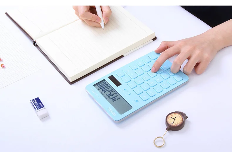 Deli Calculator 1548a-Style Business Office for Student Cute Solar Financial for Calculator
